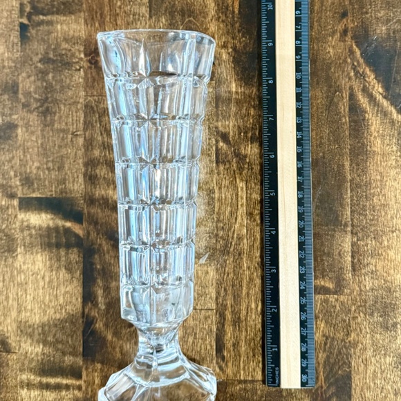 Cristal d'Arques 24% Lead Crystal Vase, Square Cut, France - Picture 5 of 6